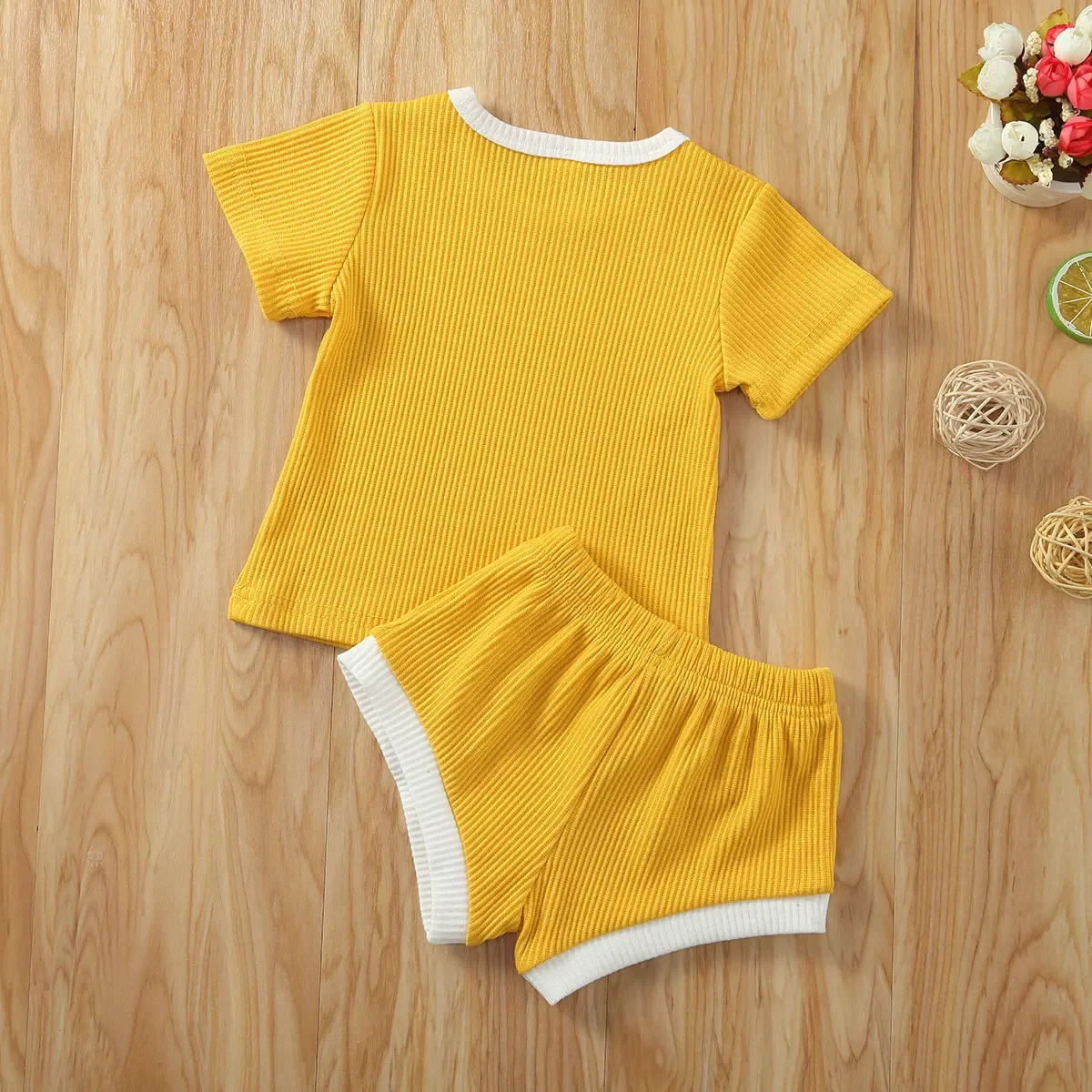 Baby Clothes Set 2Pcs Short Sleeve Top Shorts Suit Summer Outfit 0-3Y