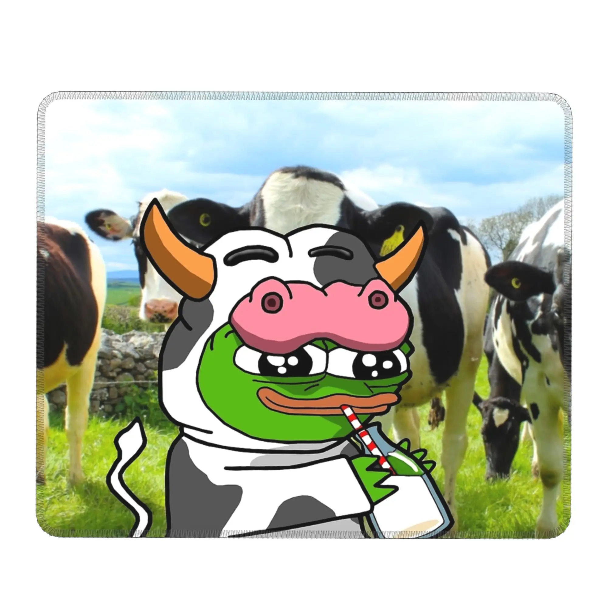 P-Pepe Frog Cow Costume Keyboard Carpet Mousepad  Gaming Fabric Computer Mouse pad