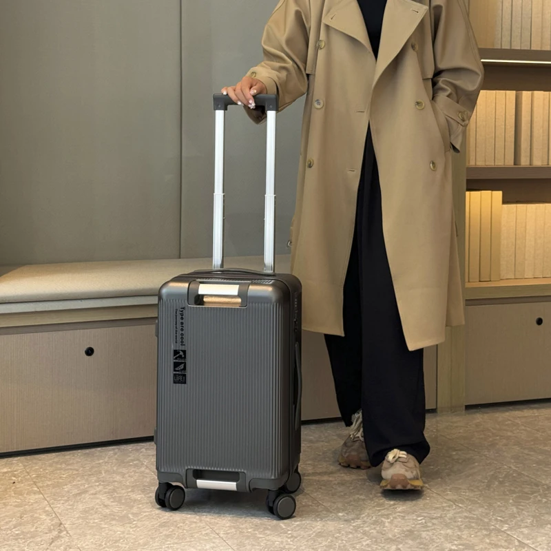 Bagaglio a mano da 20 pollici con apertura 3 - 7 e doppie maniglie, ruote universali silenziose, cerniera di grande capacità, tirante