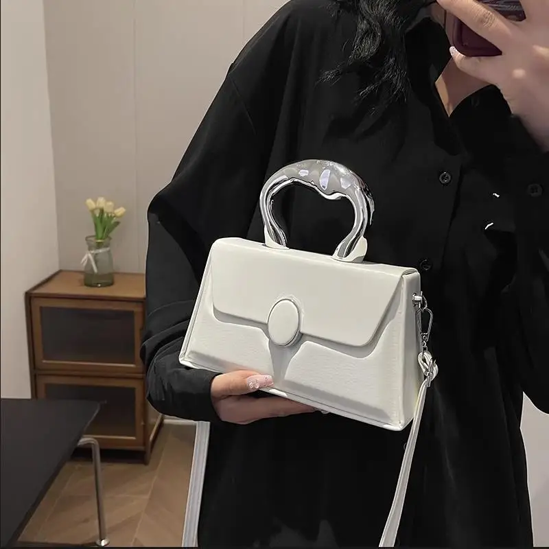 Sewing Thread Solid Soft Shoulder Bags Fashion 2024 High Quality Bags For Women Hasp Interior Compartment PU Women's Handbag