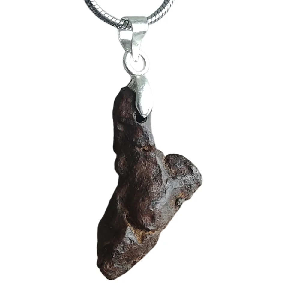 Camille Iron Meteorite Pendant Gebel Kamil Natural Iron Meteorite Specimen Collection - CD138