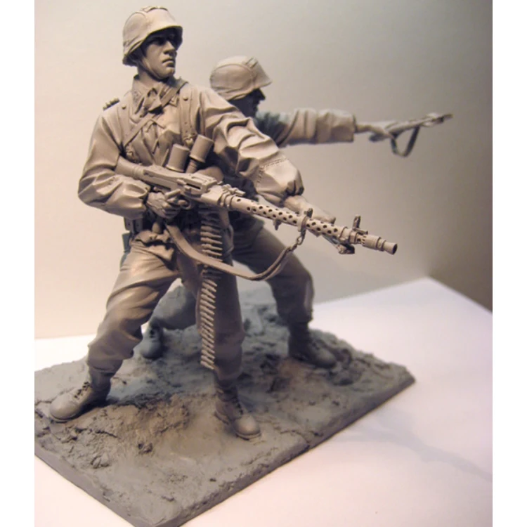 1/16 Die Cast Resin Figure Assembly Kit Model War Military Theme Eastern War Unpainted