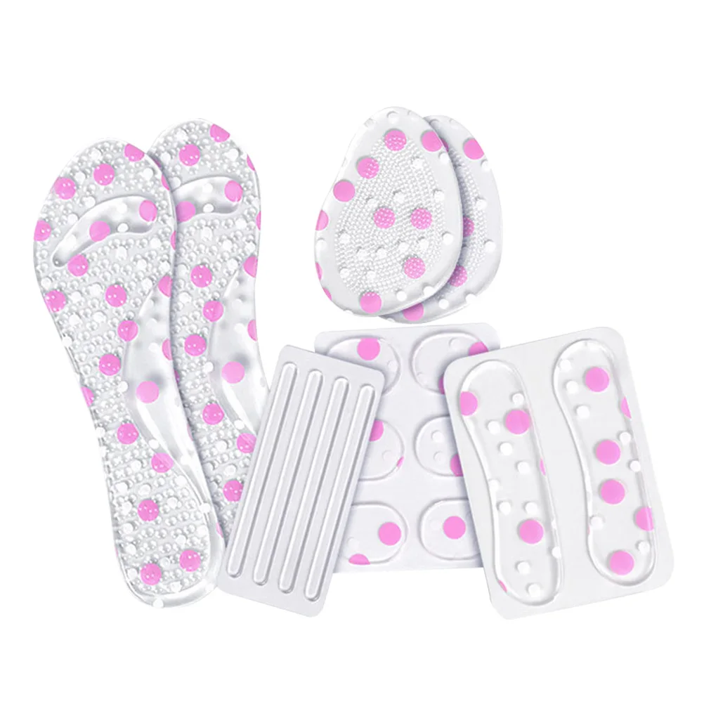 

1 set High Heel Women Sandal Insole Set TPU Shock-absorbing Anti-wear Pain Relief Insoles Foot Care Tools Durable Comfortable