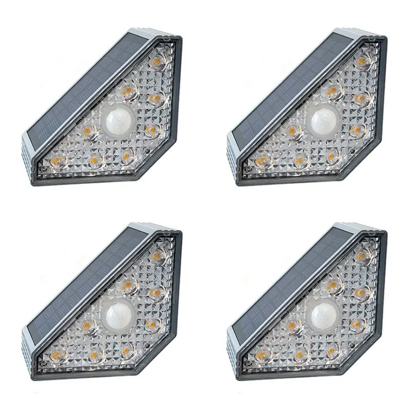 

ABMH-Outdoor Waterproof Stairs Human Body Sensor Lamp Warm Light Fit For Garden Christmas Pathway Dec