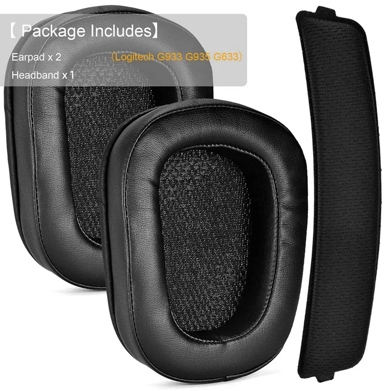 4Pair Foam Ear Pads Cushion Leather Earpad For Logitech G933 G935 G633 / G 933 G 935 G 633 Artemis Headphones