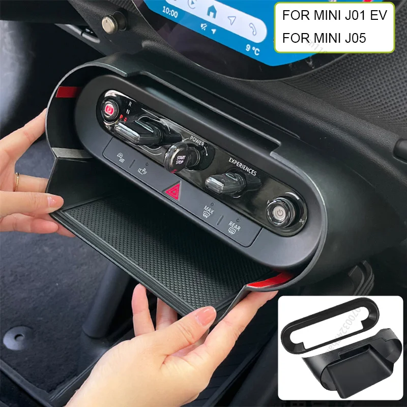 Boîte de rangement pour console centrale de voiture, plateau porte-objets, cadre décoratif pour MINI Cooper E SE J01 EV J05 Aceman, accessoires dorés
