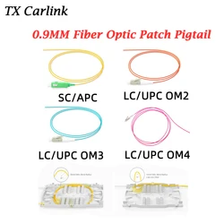 FASO 50Pcs 1.5Meter SC/APC Fiber Optic Pigtails SM G652D SX 0.9mm LC/UPC OM2 OM3 OM4 Optical Pigtail LSZH Jacket