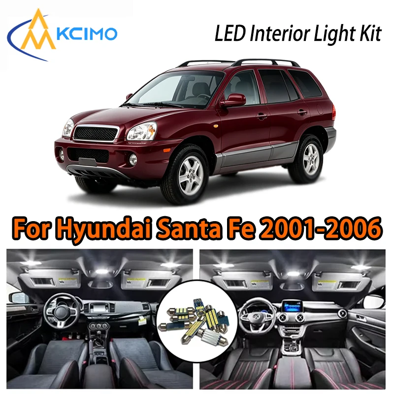 

Two Colors LED Interior Lights For Hyundai Santa Fe 2001-2006, Super Bright Easy Install Car Atmosphere Light Kit