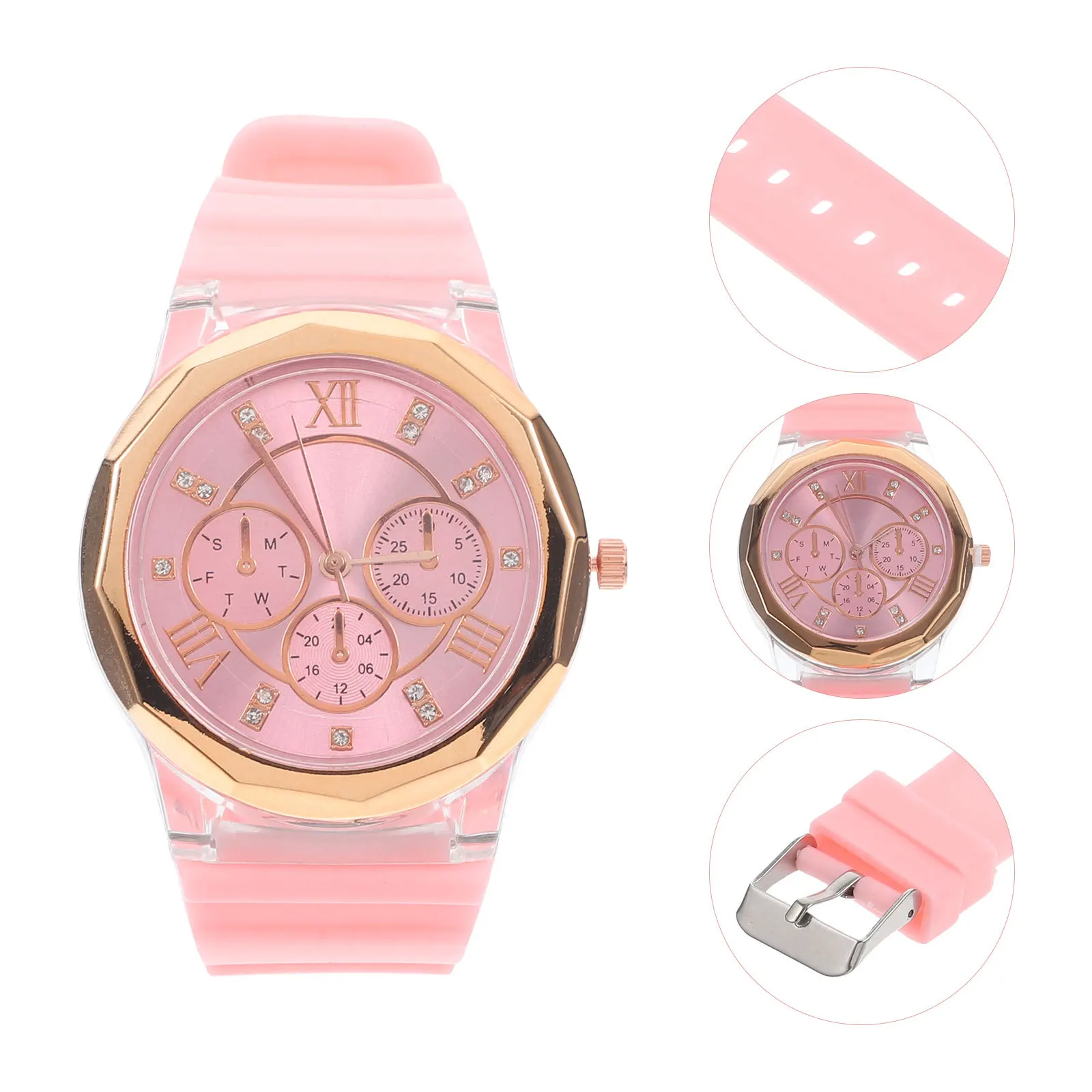 

Women Watch Butterflies Quartz Round Dial Practical Silicone Band Fashion Wristwatch for Ladies Gift Women Watch