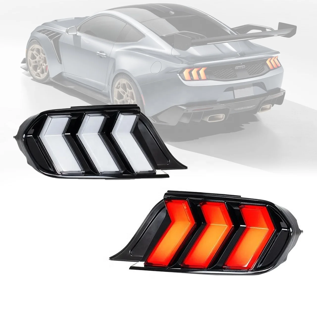 

Новые светодиодные задние фонари для Mustang 2015-2023 гг. Автомобильные задние фонари для Ford с режимом запуска Красные динамические задние фонари Автомобильные аксессуары