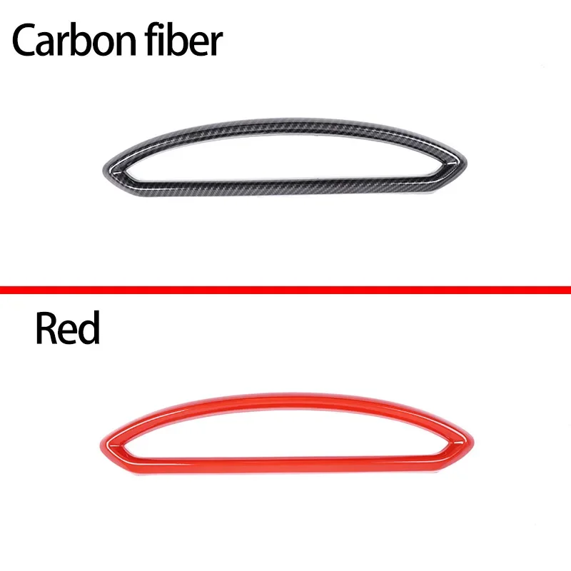 For Toyota 86/Subaru BRZ 2012-20 ABS Carbon Fiber/Red Center Console Air Conditioning Outlet Frame Trim Strip Car Accessories hb