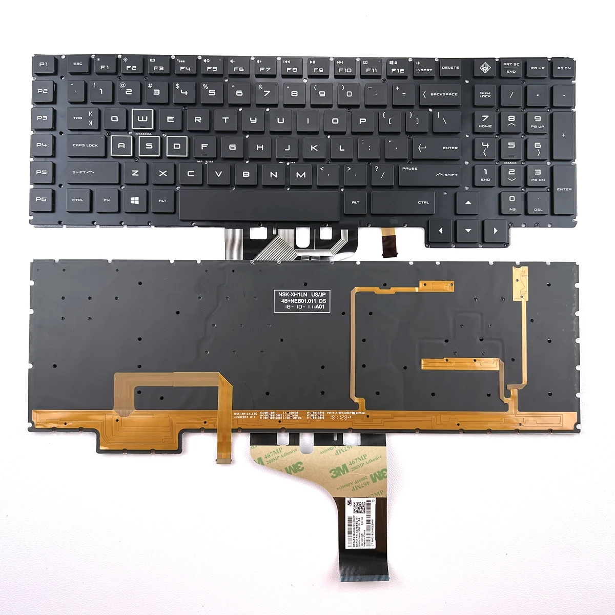 US RGB Backlit Laptop Keyboard For HP Omen 17-an026nm/AN027nm/104ur 17-AN000 17-AN011dx 17-AN013dx 17-AN014dx 17-AN025nm