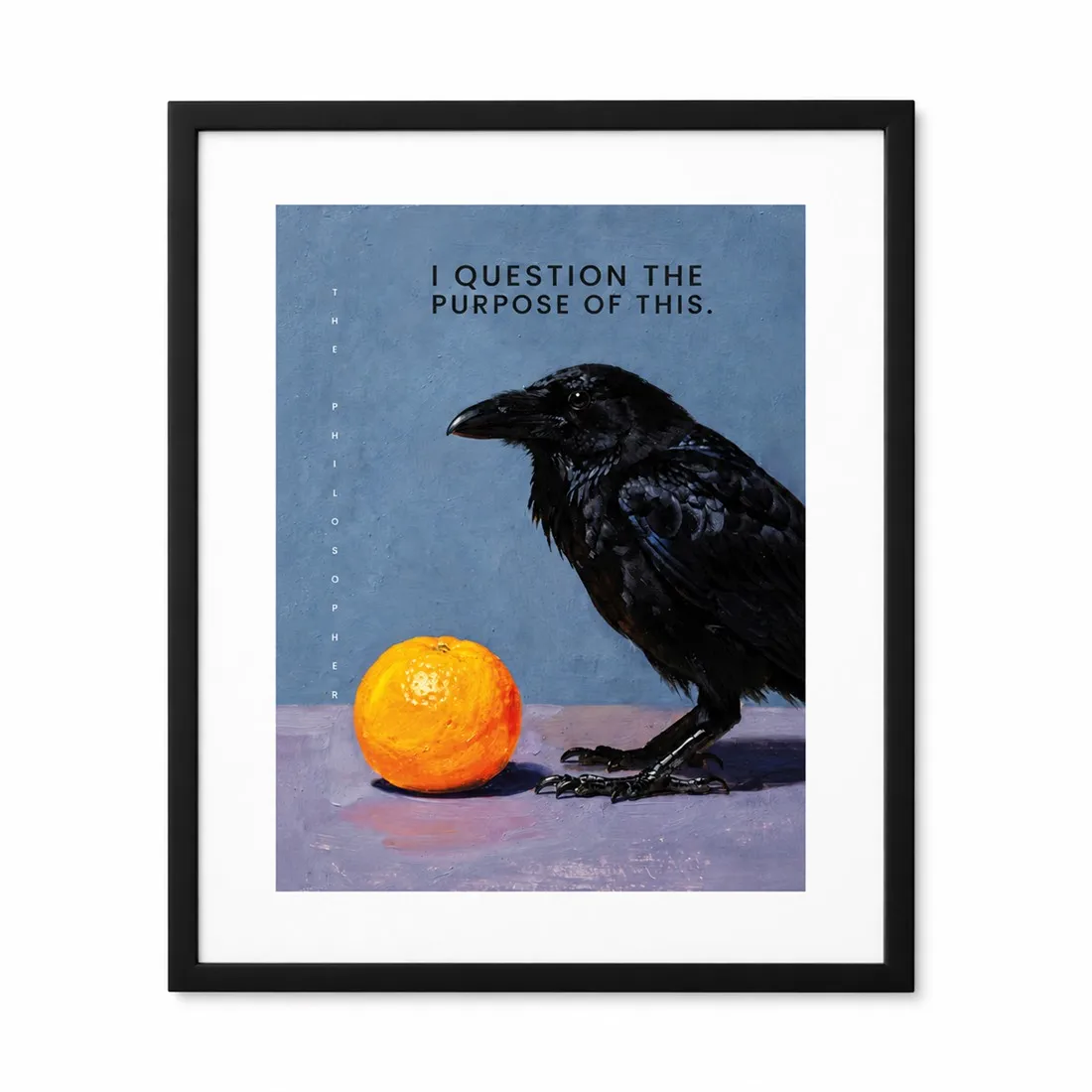 Crow The Philosopher Poster,Canvas Wall Print,Modern Art Illustration,High‑Grade Home Decoration Artwork for Bedroom,Living Room