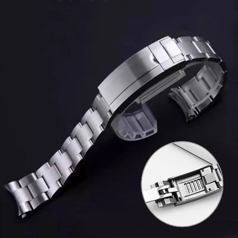 

For Rolex SUBMARINER DAYTONA Yacht-Master GMT Watch Band Strap Glide Lock Clasp 904 Steel Watch Bracelet Watchbands 20mm 21mm