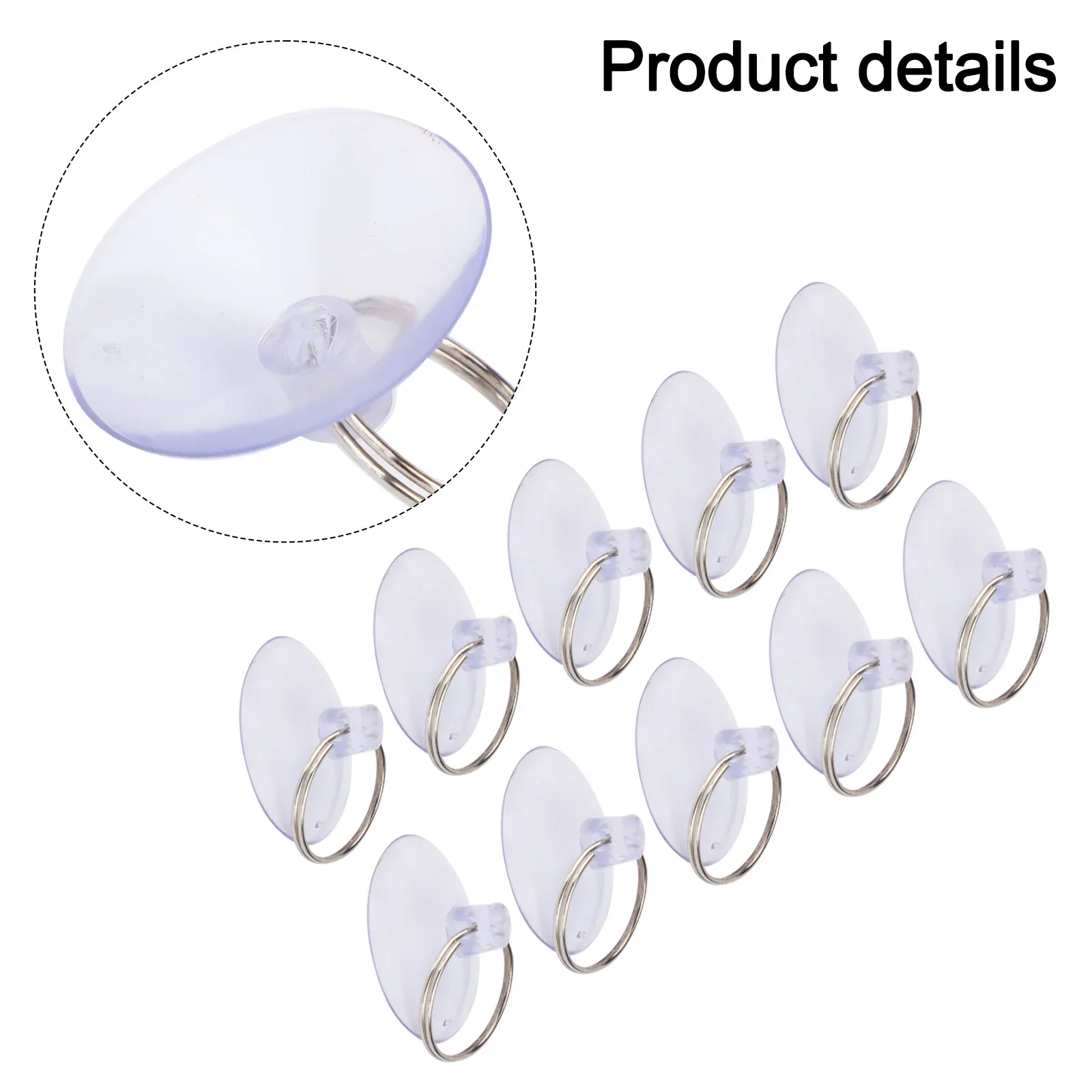 Useful High Quality New Suction Cups Tile Wall 45mm Bathroom Clear Hanging Pads Plastic Suckers With Ring 25mm