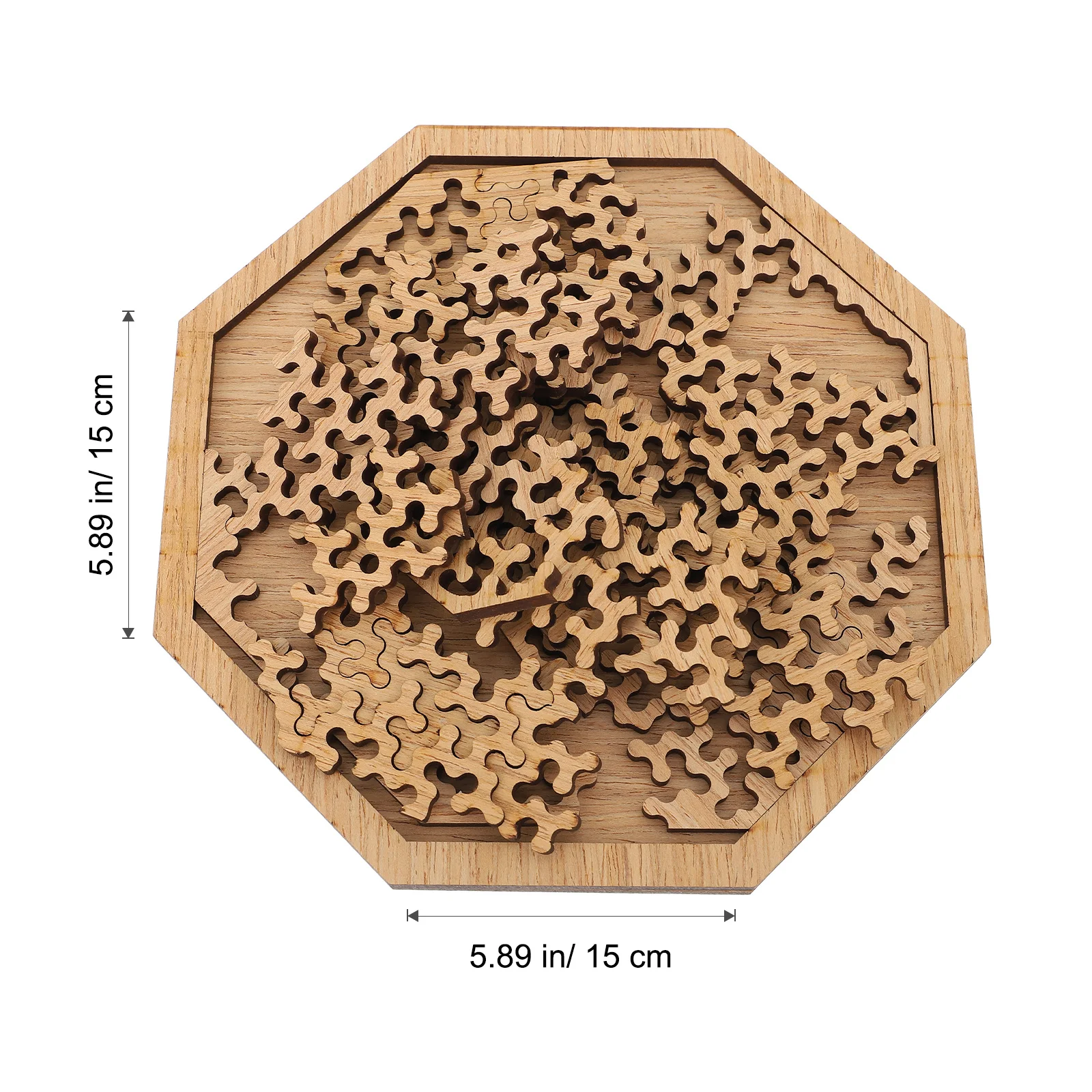1-set houten puzzelspeelgoed, moeilijk puzzelspel voor volwassenen en kinderen, intellectuele hersenkraker, kerstverjaardagscadeau, houten