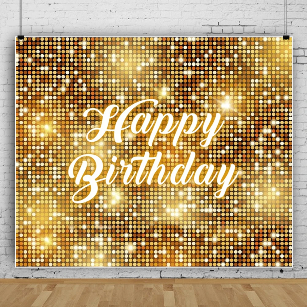 Glitter Sparkly Dance Music Prom Girl Happy Birthday Backdrops Party Banner Pink Black Silver Gold Shiny Dot Portrait Background