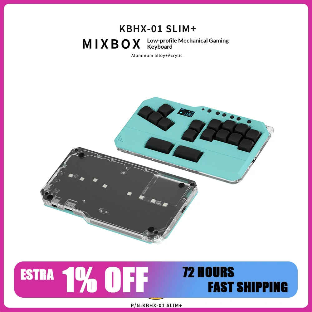 DOIO KBHX-01 게임 키보드 mIXBOX 짧은 축 방향 업그레이드 가능 2.4G 무선 키보드 알루미늄 합금 CNC 상부 쉘
