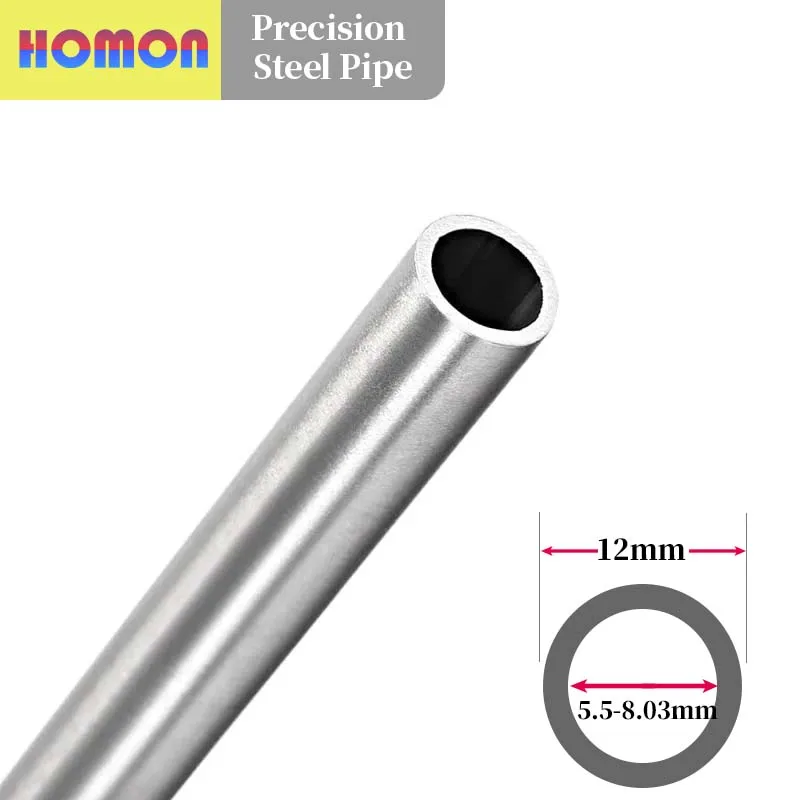 304 stainless steel tube OD12mm circular precision seamless capillary length 50cm polished both inside and outside