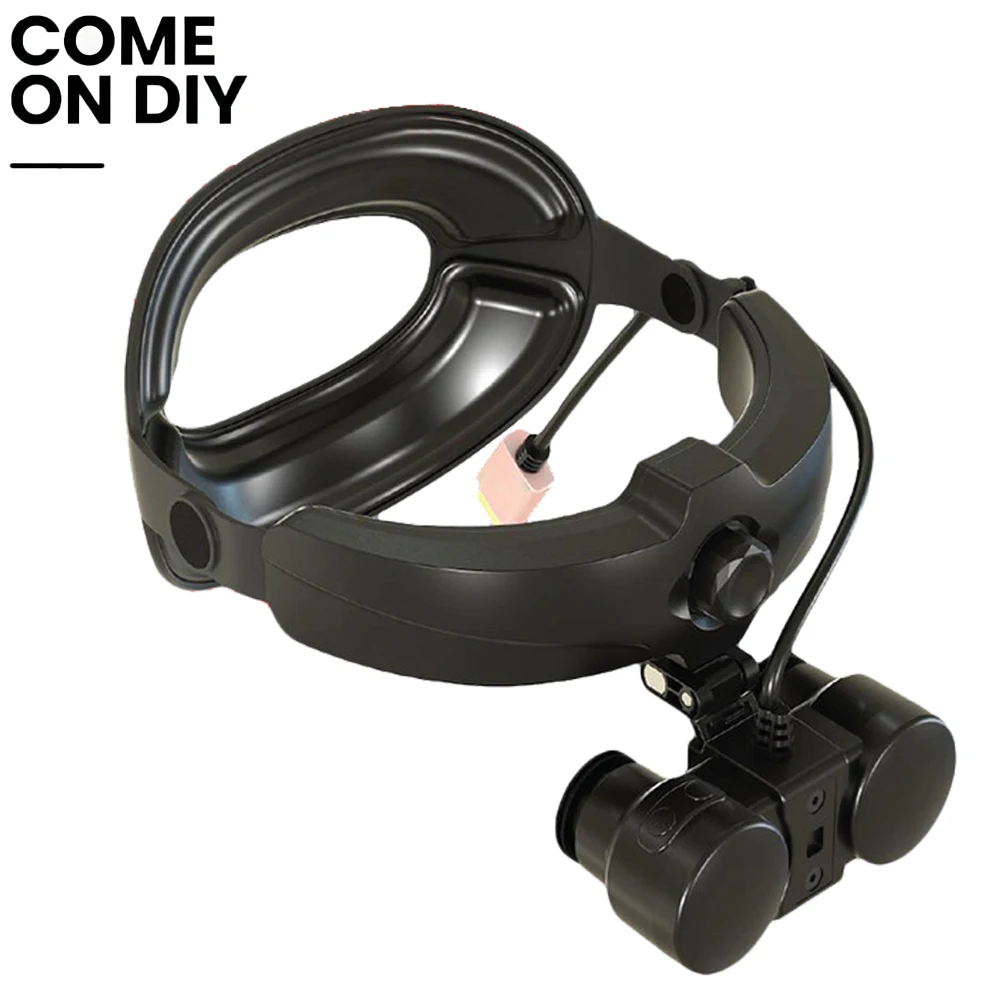Dual-Eye Micro HMD VR Microscope 1920×1080 Dual-Panel Res 2D/3D Adjustable Pupillary Distance Brightness HDMI/Type-C Input