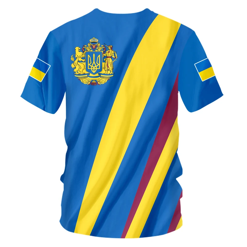 2022 3d Print T Shirt Men Oversized Flag Flag Map Print Wholesale 6xl Football Jersey 6xl Ukraine Summer T Shirt