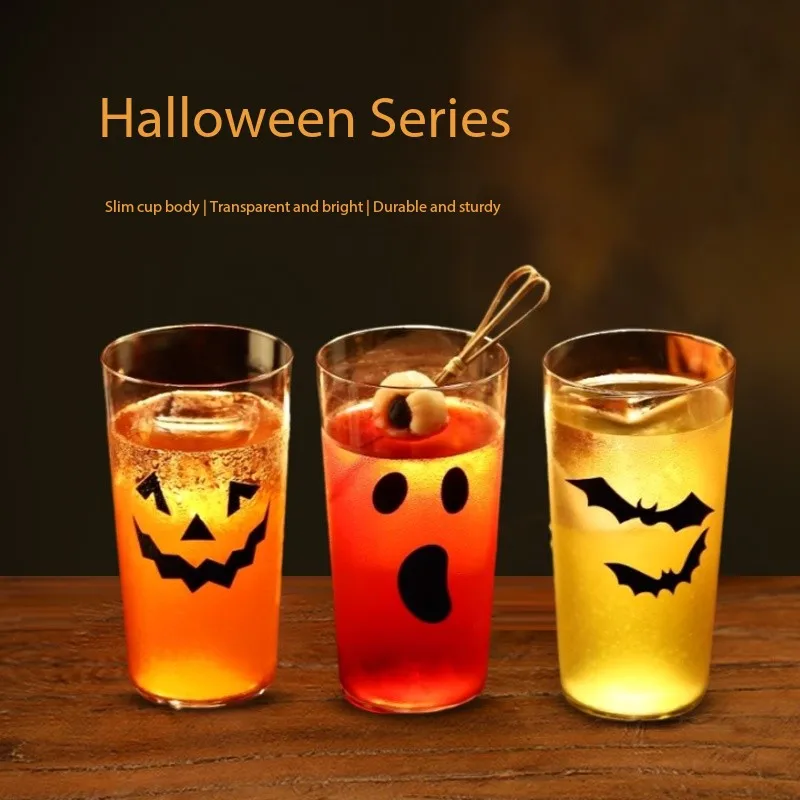 

Home Kitchen,Dining & Bar Halloween cup water cup funny glass colin cup bar atmosphere wine glass pumpkin ghost juice drink cup