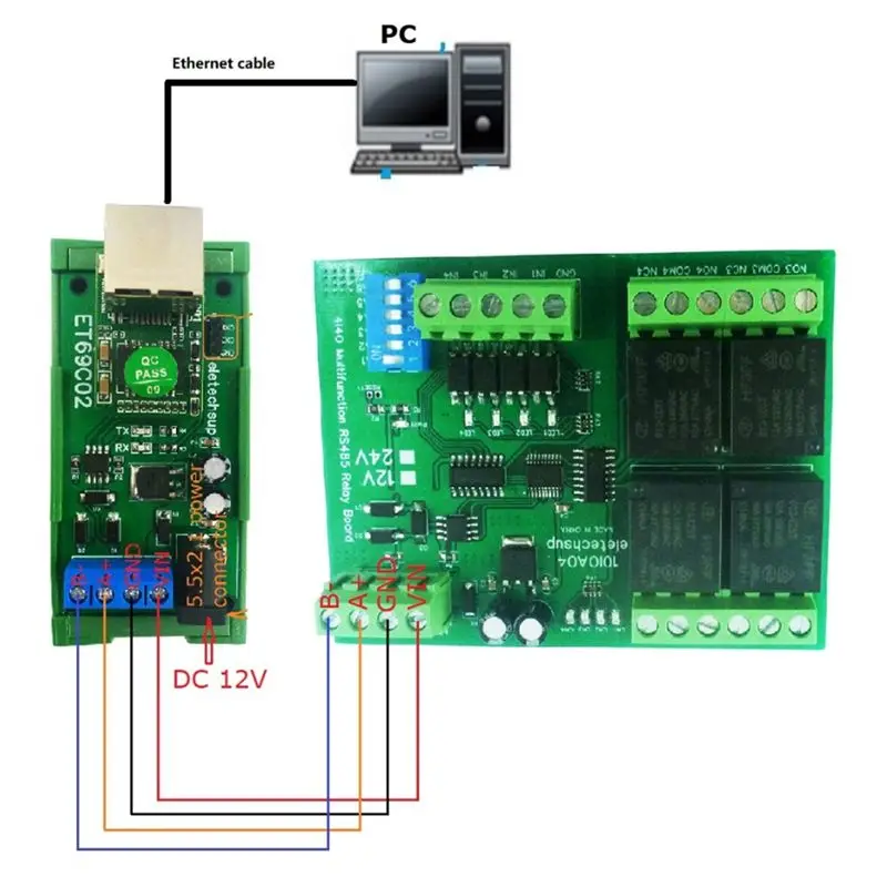 M51K-ET69C02 Ethernet Network IP RJ45 To RS485 Bus Converter For Modbus RTU Master Slave Client Server MQTT PLC