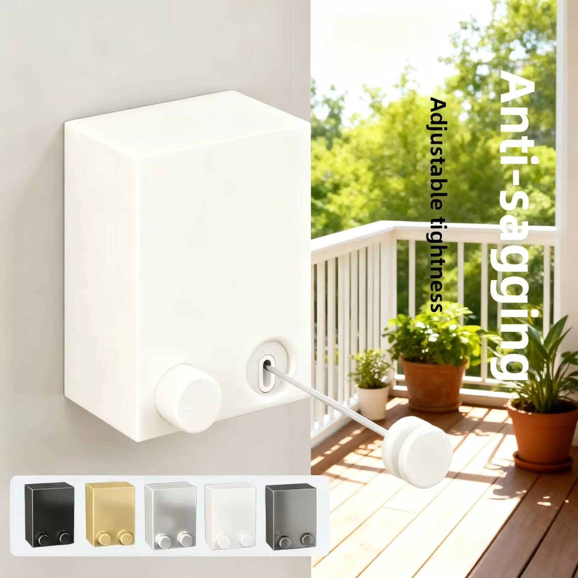 

Space-Saving Retractable Clothesline-Extendable Stainless Steel Wall Rack,Load-Bearing Durable Household Clothes Drying Tool