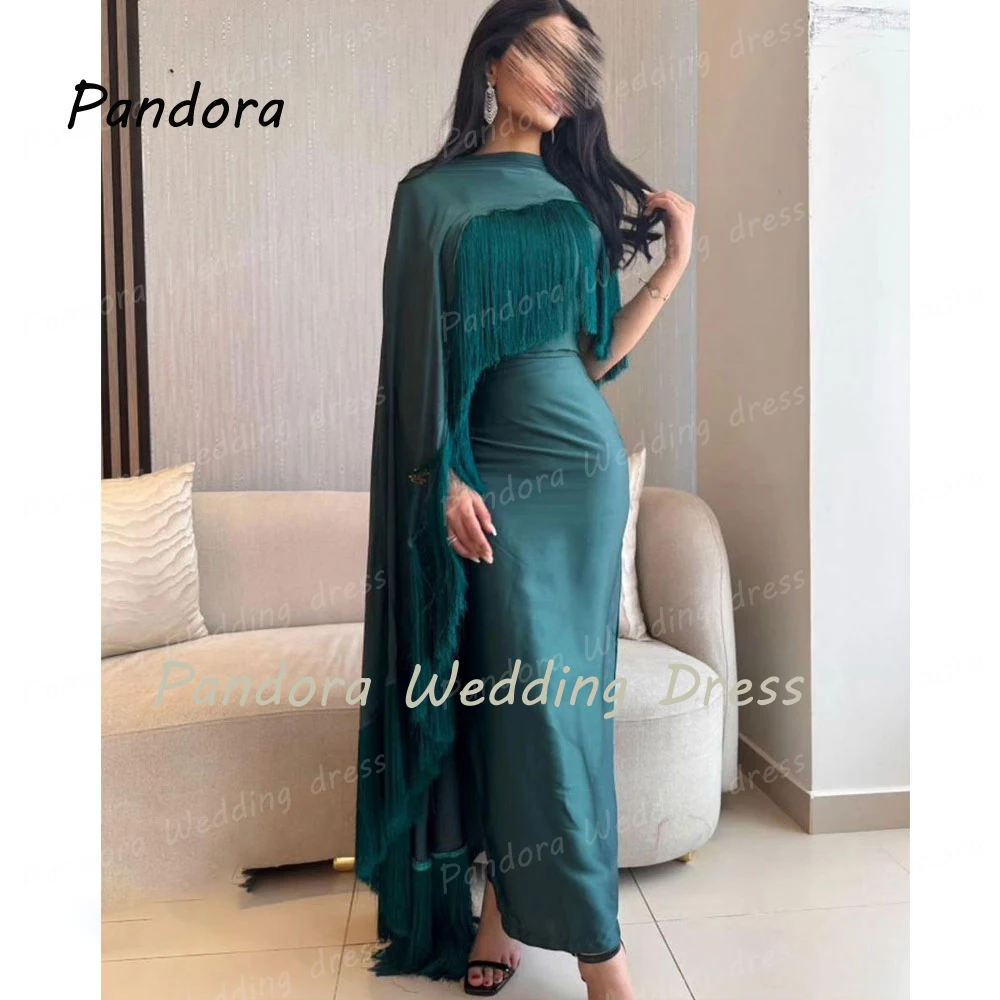 Pandora Women's formal occasion dress high neck short sleeve flow Sumermermaid ankle-length wedding birthday party evening dress