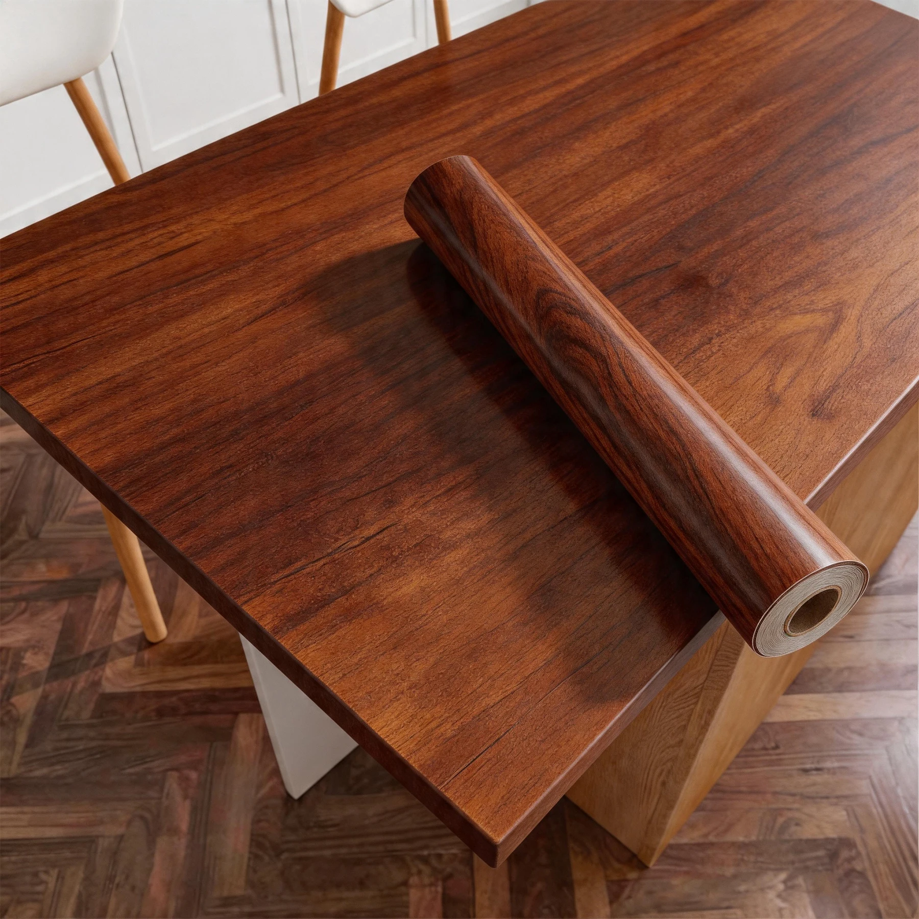 Papel tapiz autoadhesivo de madera para baño, cocina, comedor, gabinete, encimera, adhesivo para pared, resistente al agua y al moho, 55cm