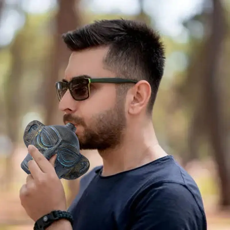 โบราณ Death นกหวีด Vintage Aztec Ghost นกหวีดตกแต่ง Retro Prank Props ที่ไม่ซ้ํากัน Tabletop Centerpiece ของเล่นอเนกประสงค์