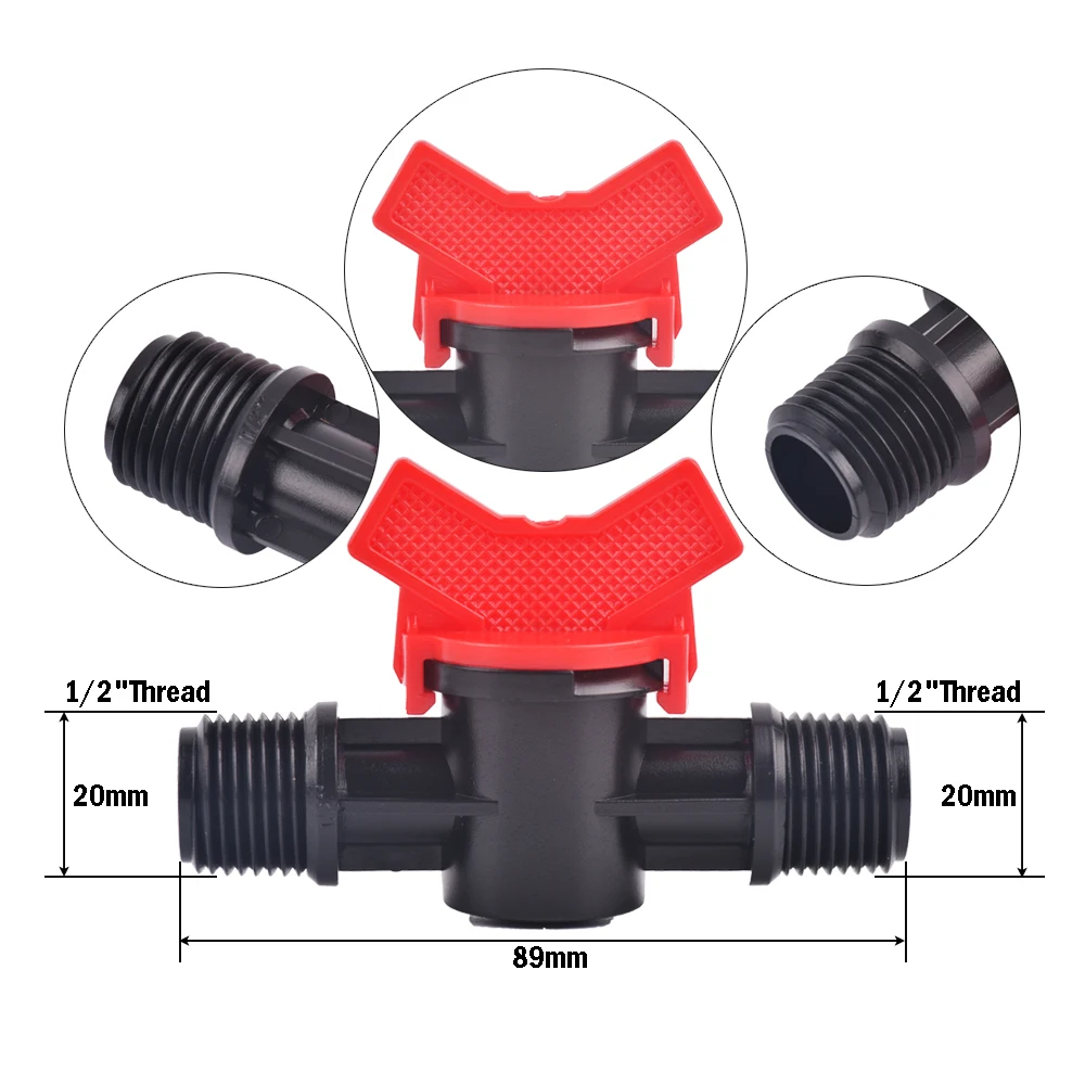 1/2 Garden Hose Tap Dn15 Dn20 Irrigation Water Valve 16mm 20mm Garden Hose Waterstop Connector Cranes