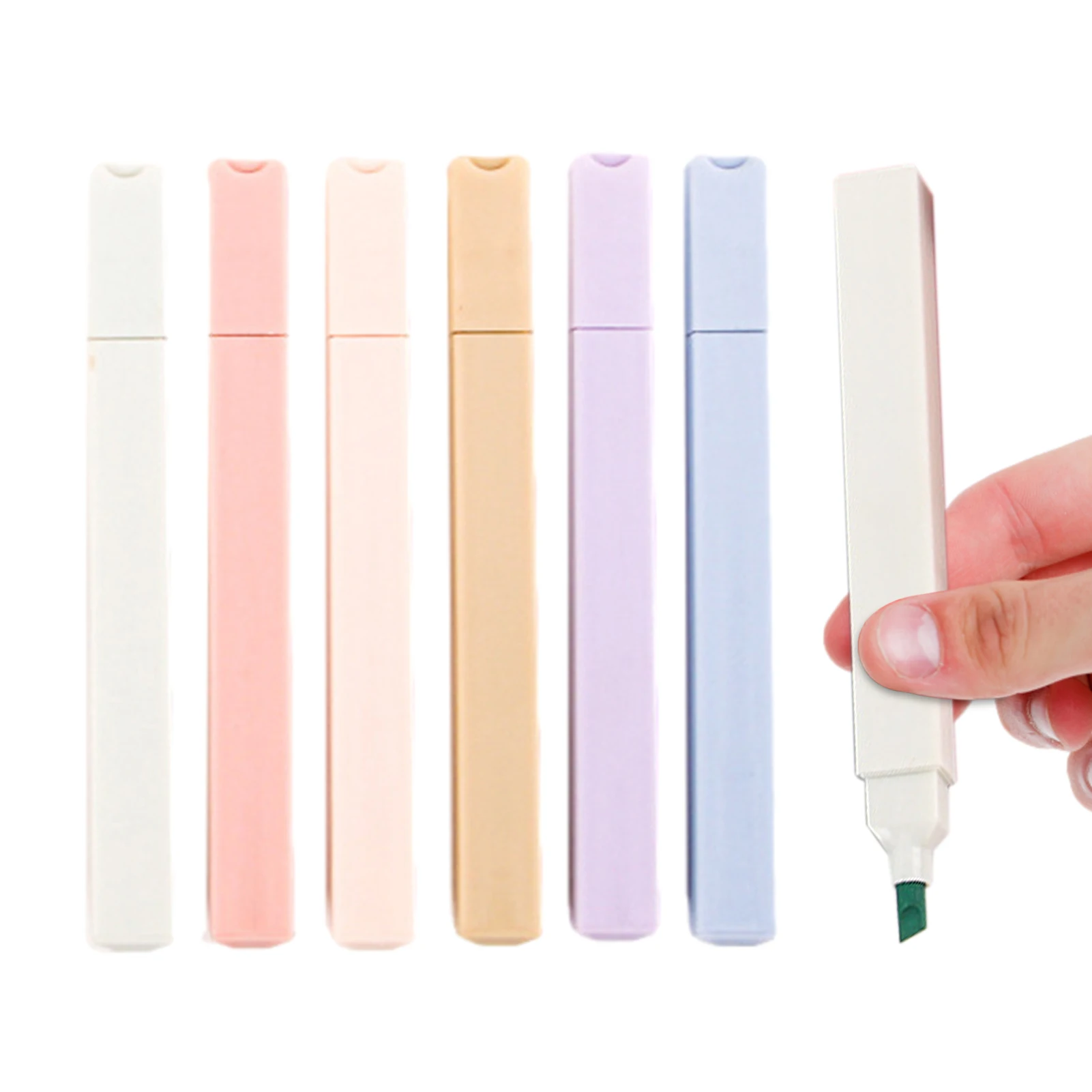 Andstal 6 قطعة/الوحدة Morandi قلم تحديد مجموعة 24 ألوان الباستيل فلو للمدرسة النص علامات القرطاسية البسيطة ورأى تلميح فسفورية