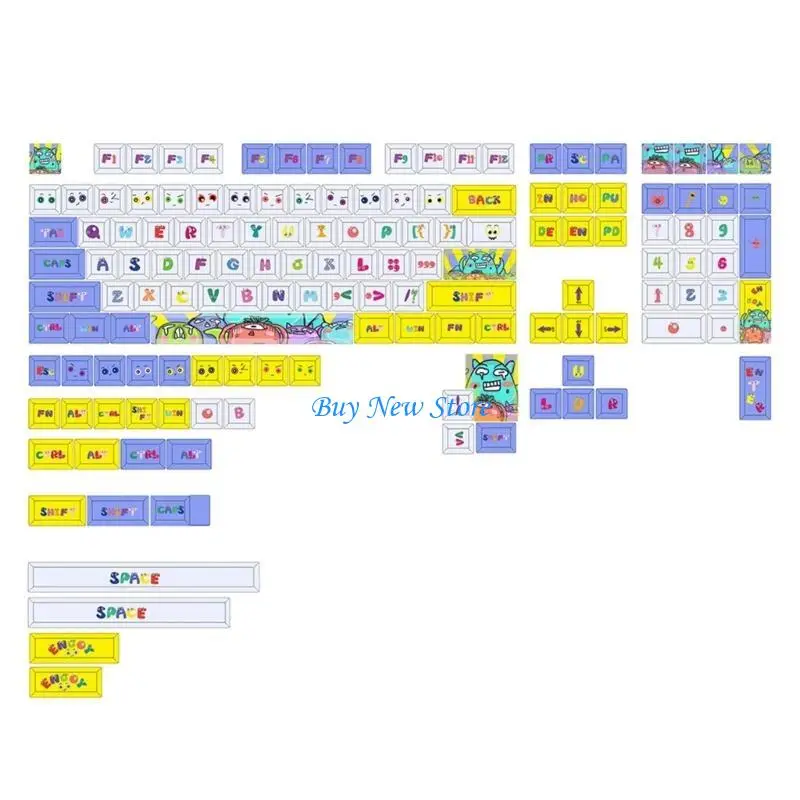 

20CE Colorful Lucky Number PBT Dye Sublimation Keycap Set XDA Profile Keycap 144