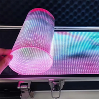 High Digital 3D 4 LED Indoor Display Screen Transparent Film Glass Wall Advertising Video Flexible Window Panel Shopping Mall