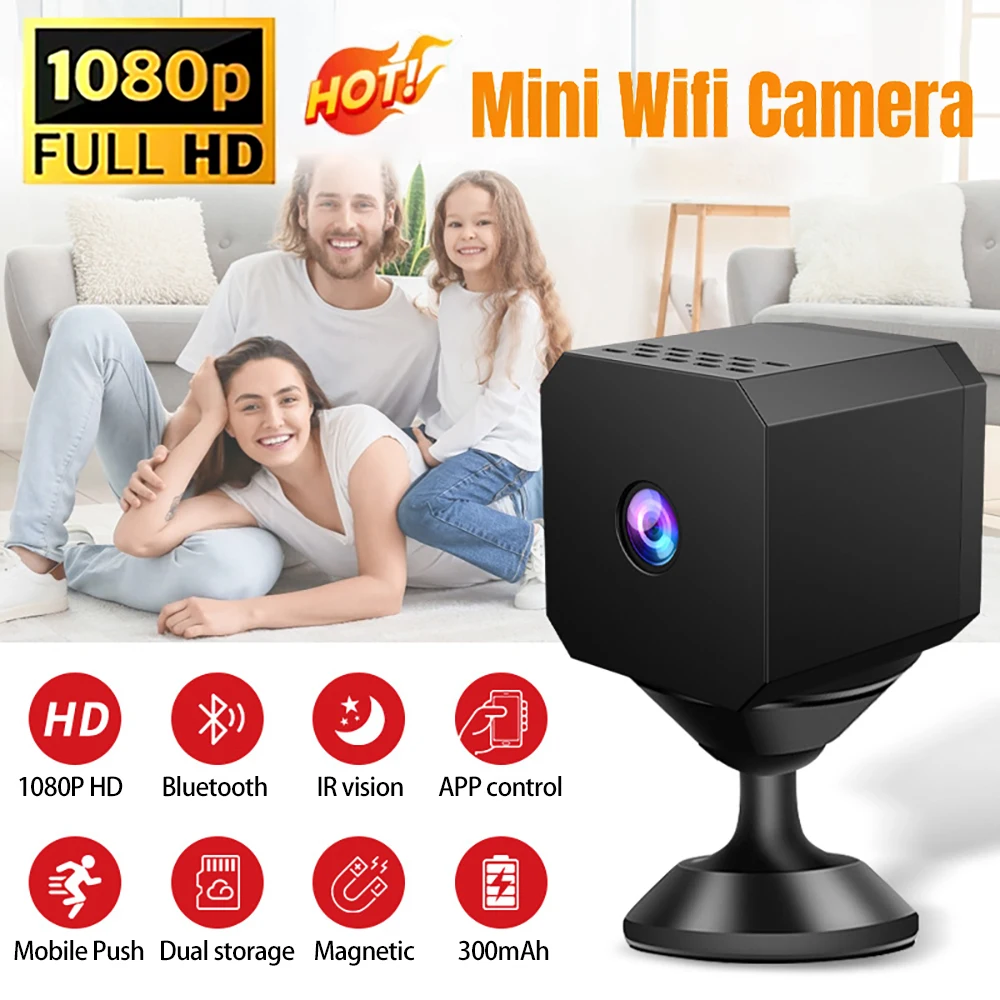 

1080P HD Мини-камера Домашняя Маленькая Беспроводная Wi-Fi Камера Открытый Модернизированный Обнаружение движения Безопасность Монитор Ночного Видения