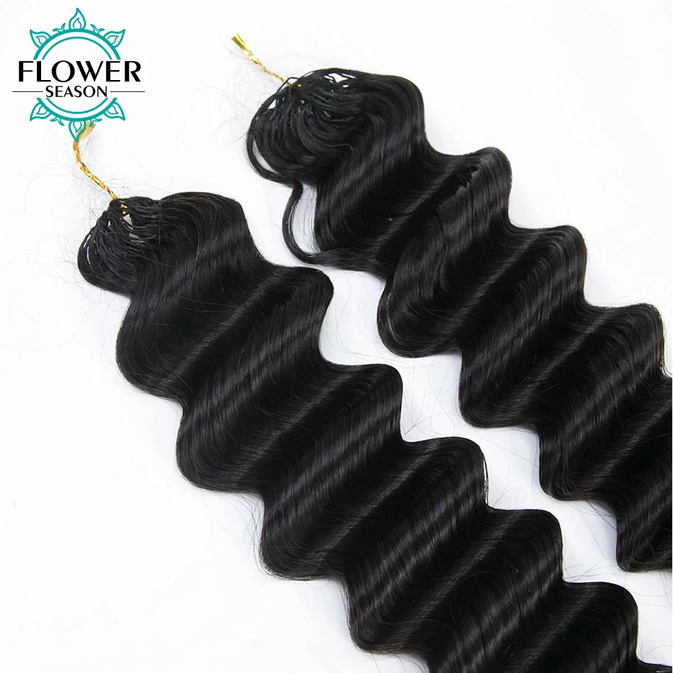 Deep Wave Crochet Human Hair Knotless Pre-Separated Crochet Hair Extensions 100% Human Hair Reusable 120g/Pack 100strands