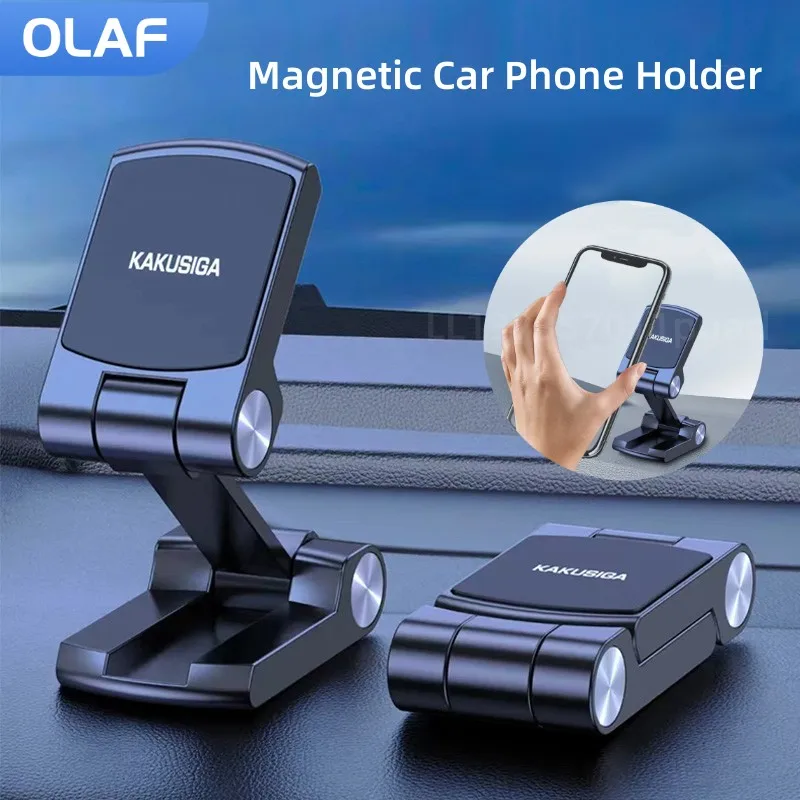 Magnetic Car Phone Holder Foldable 225° Rotation Magnet Phone Mount for iPhone Xiaomi in Car Mobile Cell Phone Holder Stand