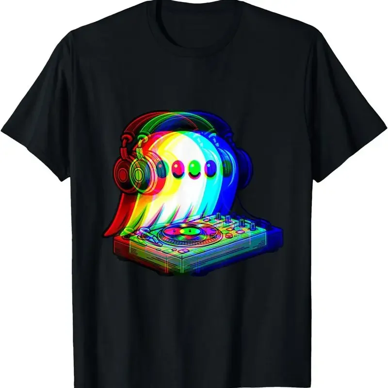 House Music ghost dj Optical Illusion EDM halloween Rave T Shirt