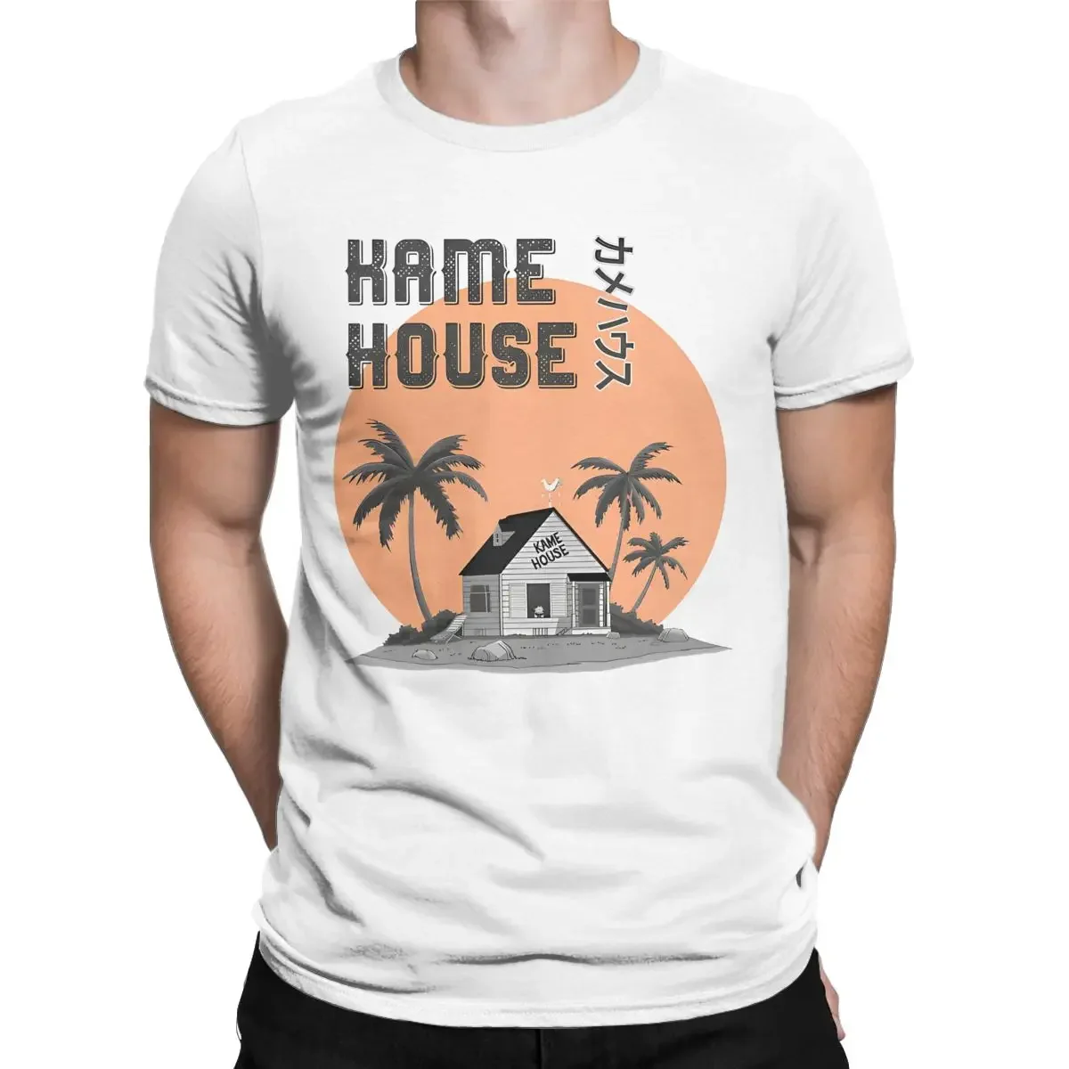 Kame House Japan Anime Men T Shirts Cartoon Novelty Tee Shirt Short Sleeve Round Neck T-Shirt Pure Cotton Graphic Printed merch