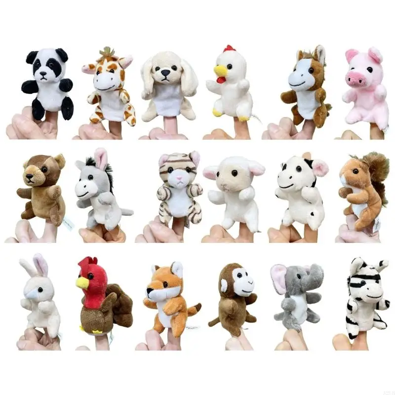 Kleine Tier Fingerpuppe Weiches Plüschtier Für Kinder Reisespaß Interaktives Spielen Und Rollenspiele Geschichtenerzählen A2UB