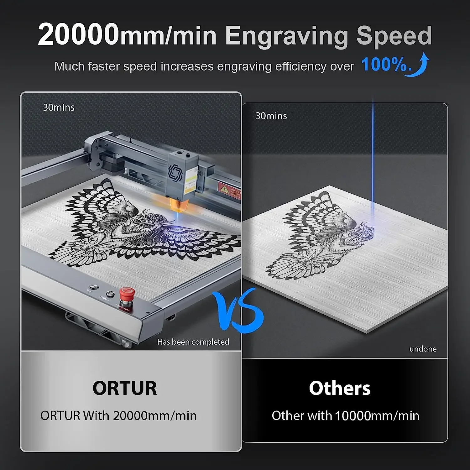 Laser Engraving Machine, Portable Graphic, Text, Logo, Nameplate, Leaf, Multifunctional Small Marking and Cutting Machine
