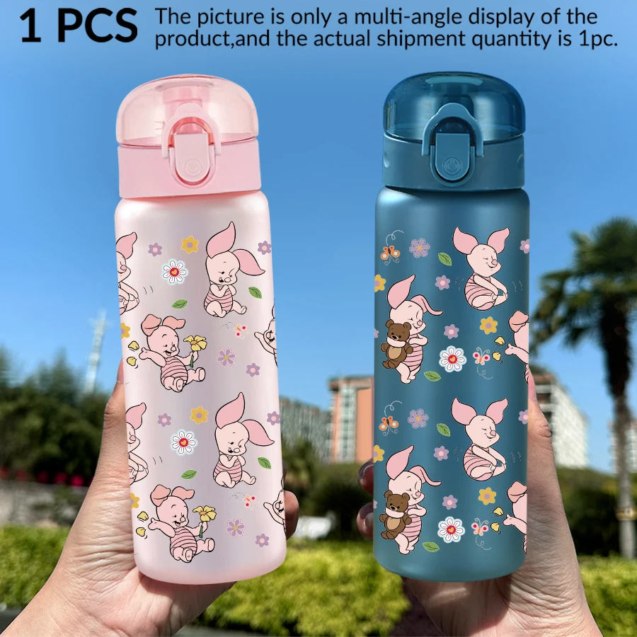 

1Pc Disney Piglet/Flower/Pattern 26oz Plastic Water Bottle Sports Cup As Birthday/Back To School Gift