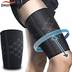 1Pcs Thigh Compression Sleeves - Hamstring and Quad Upper Leg Brace for Men & Women- Pain Relief & Recovery