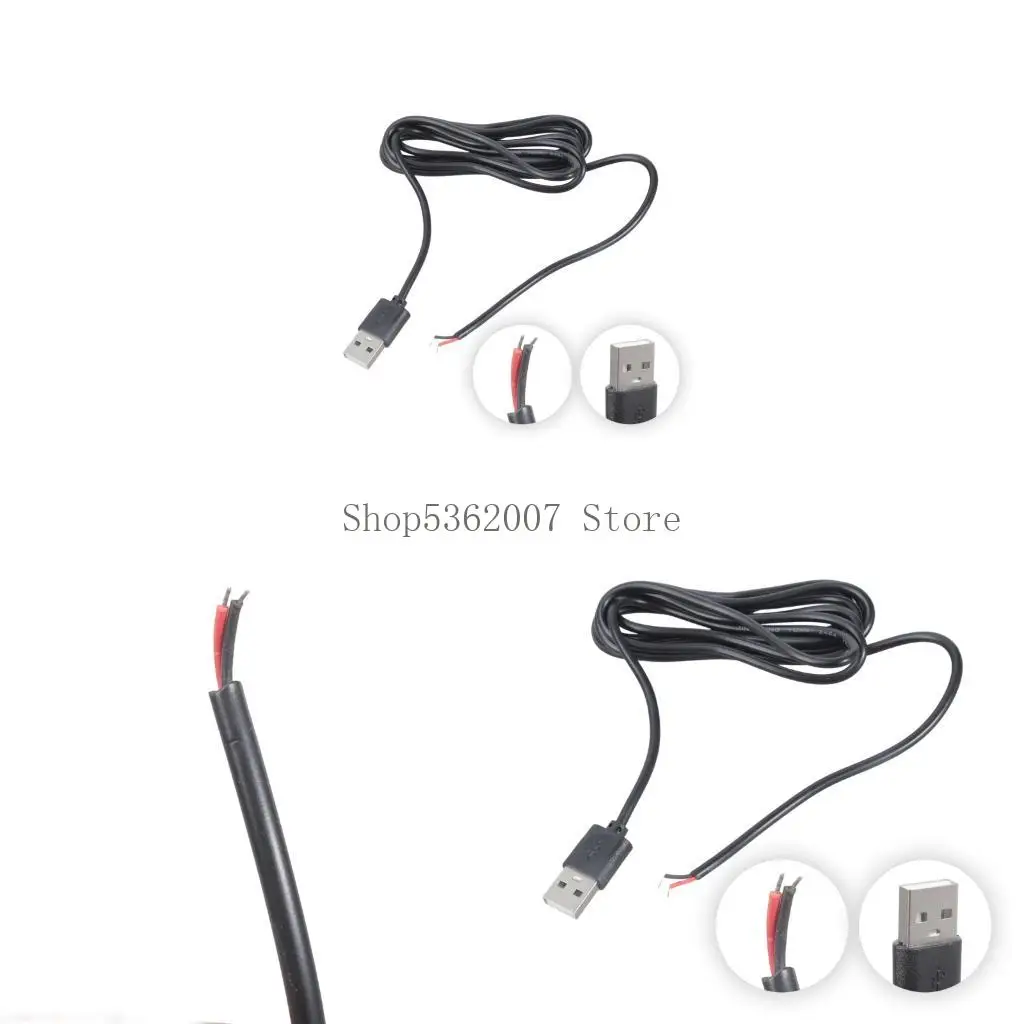 5V USB男性から2ピンスプリングターミナルブロックコネクタケーブル電子用40JB