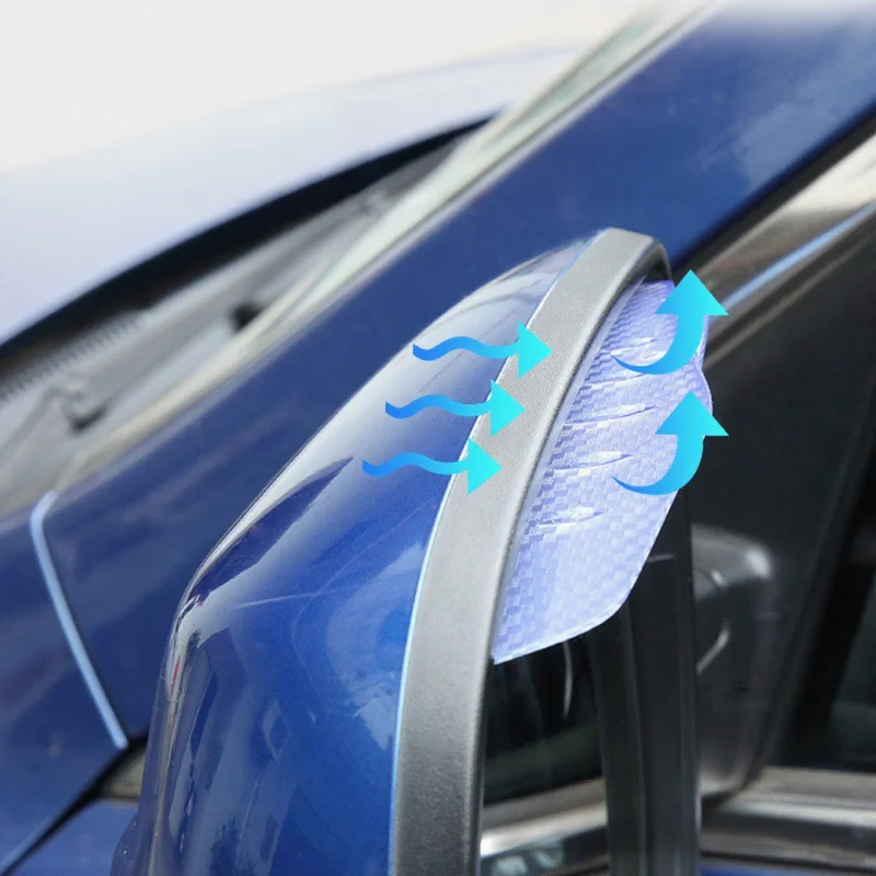 

1pair Universal Carbon Fiber Rear View Side Mirror Rain Eyebrow Shield Car Rearview Mirror Rain Shield Rain Eyebrow Rain Cover
