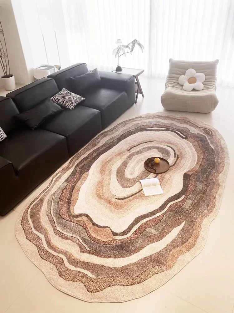 Irregular Swirl Carpet Comfortable Soft Sofa Rugs Artistic Creative Living Room Carpet Machine Washable Non-slip Bedroom Rug 양탄자