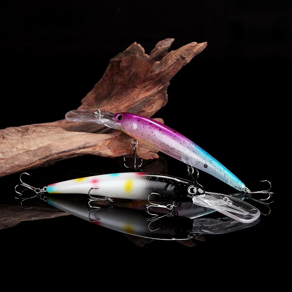 WALK FISH 1PCS Floating Minnow Lure 120mm/20g Trolling Wobbler Crankbait Bandit Minnow Bass Pike Bait Saltwater Fishing Tackle