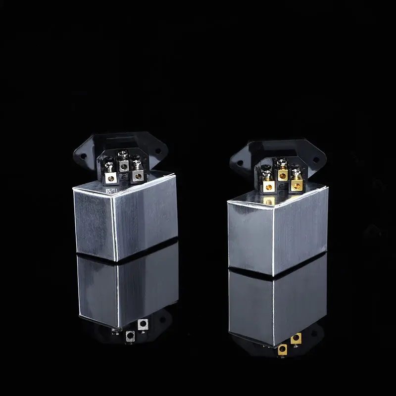 New Taiwan Solderless IEC Terminal Block Pure Copper Gold Plated Rhodium Plated Amplifier Audio AC Power Socket Terminal