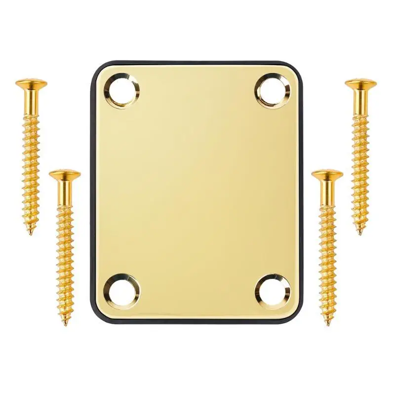 New Heavy Duty Guitar Neck Mounting Plate Steel Rectangle Neck Plate 4-hole 4-bolt Mount Neck Joint Board For Guitar Bass